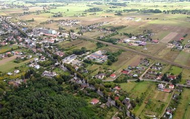 Widok na Stare Kurowo z lotu ptaka