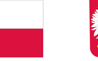 Flaga Polski biało-czerwona herb Polski 